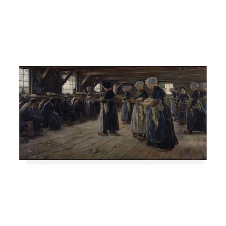 Max Liebermann 'The Flax Barn' Canvas Art,12x24